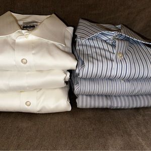 Lot of 6 Joseph Abboud Mens Dress Shirts; Size 16 32/33